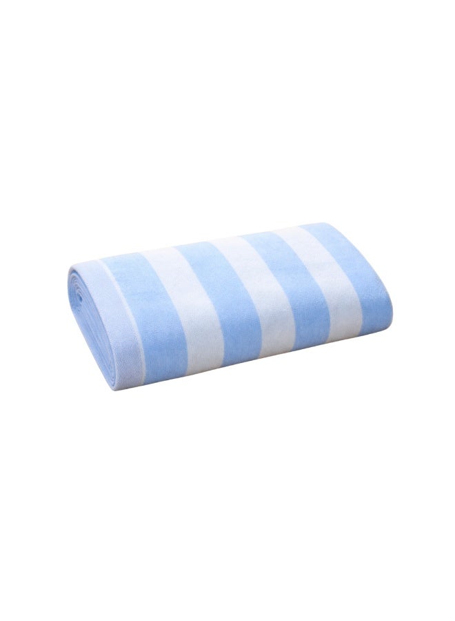 VELMORE Premium Multi Purpose Pool & Beach Towel – 100% Cotton, Ultra-Soft, Highly Absorbent, Quick Dry, Lightweight & Durable - Blue - Image 2